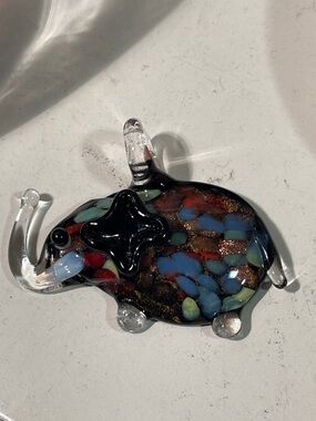 Glass Elephant Pendant